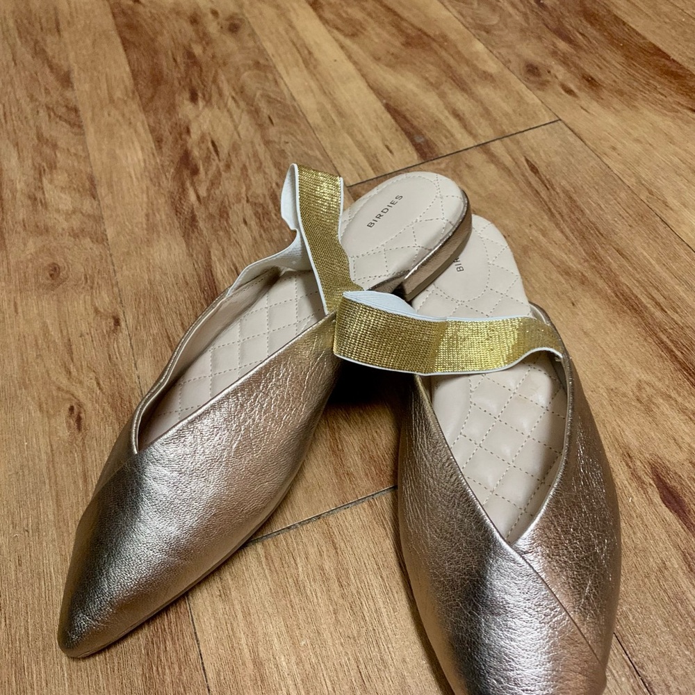 Birdies Gold Slingback Ballet Slippers Shoe